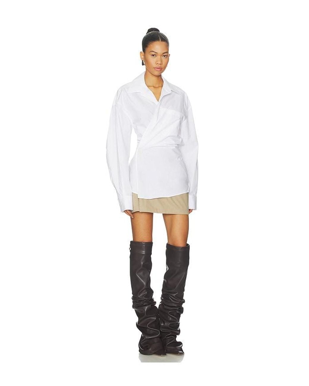 Alexander Wang White Pre-Styled Mini Wrap Dress