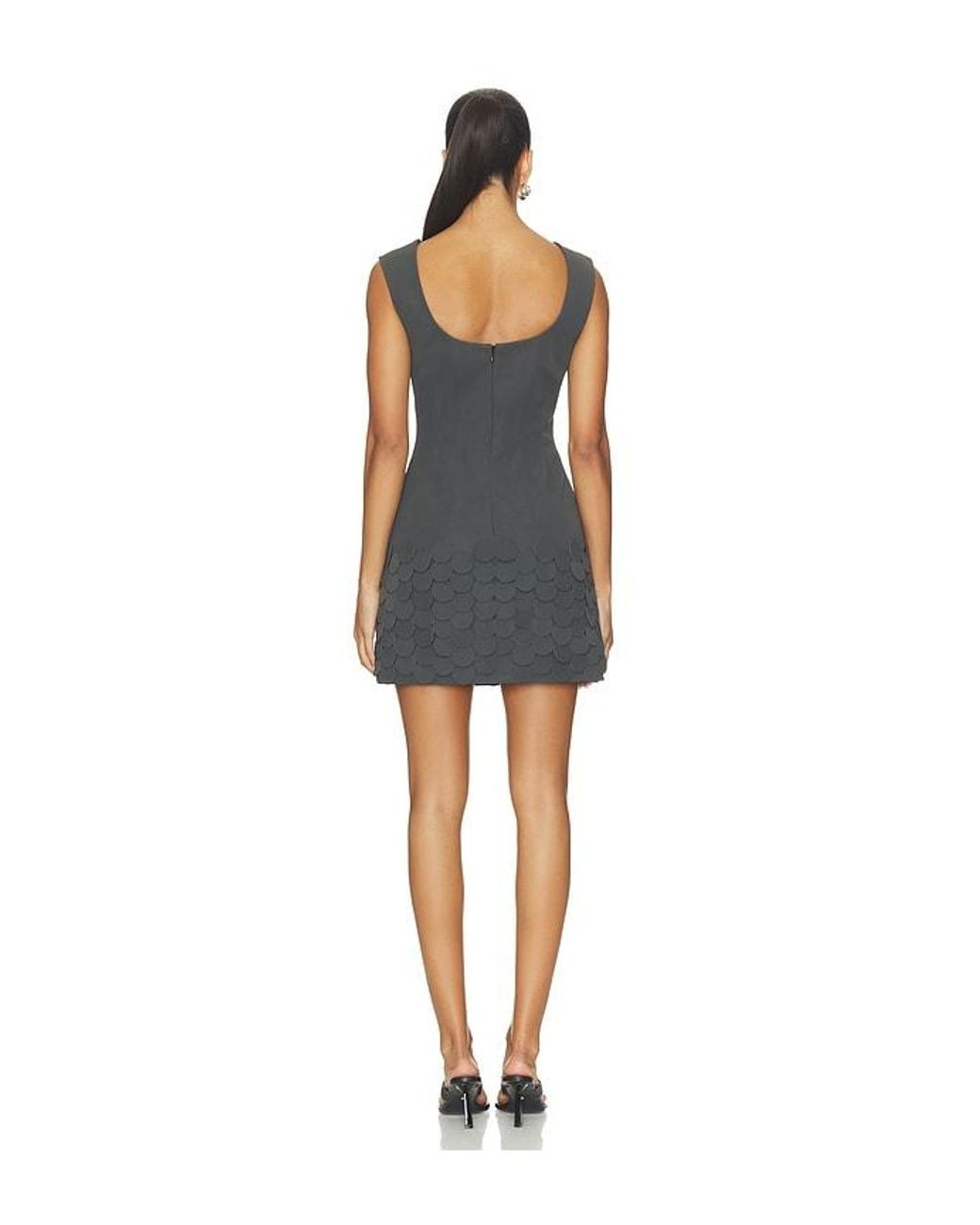 AMUR Blue Mela Suede Mini Dress