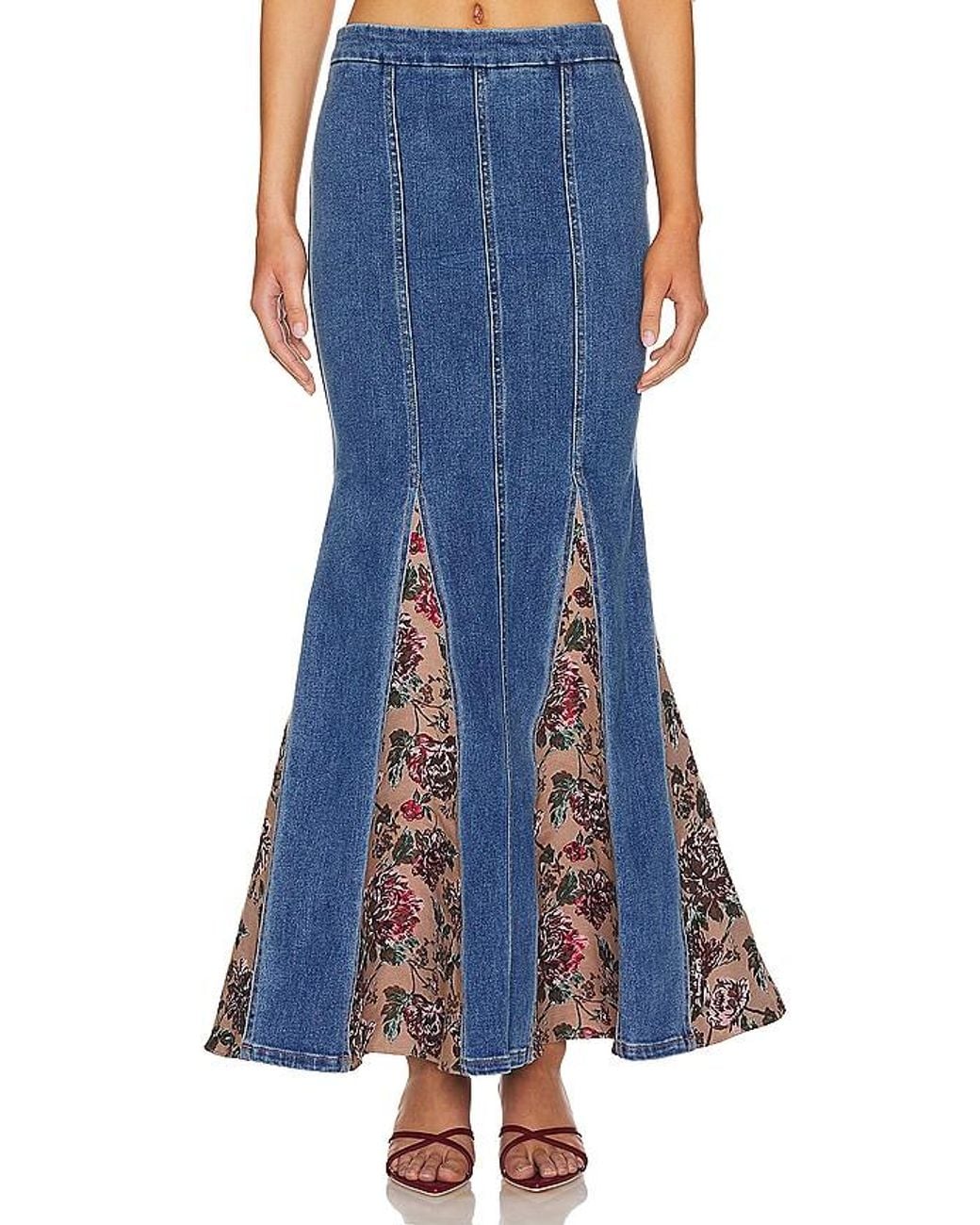 MAJORELLE Blue Luda Maxi Skirt