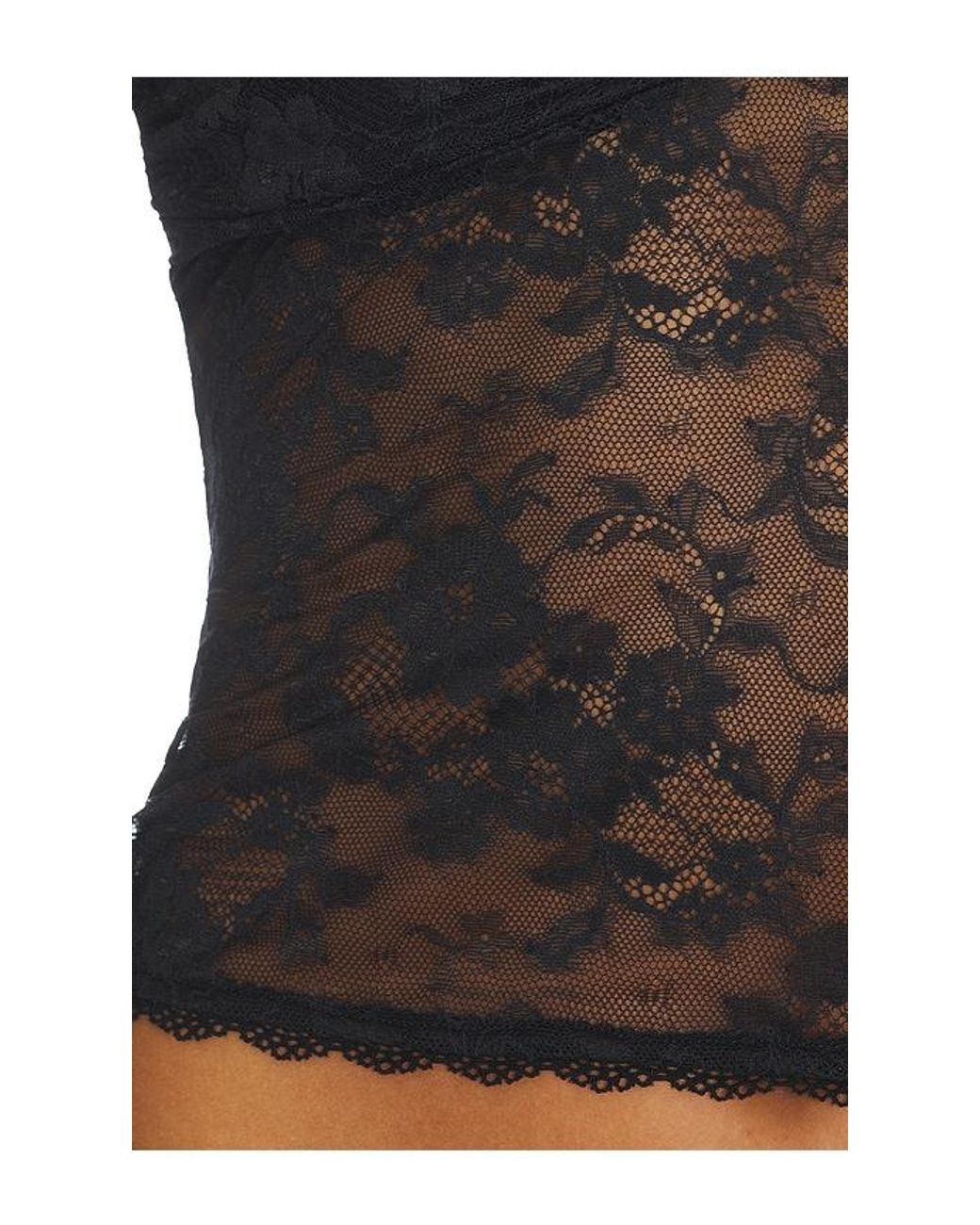MAJORELLE Black Mira Lace Tank