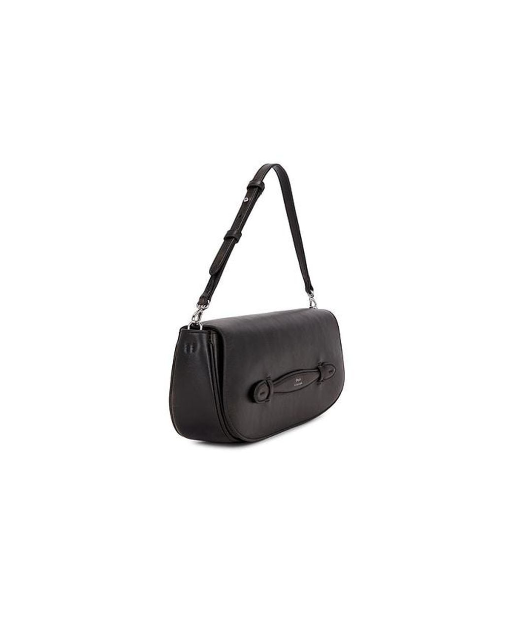 Polo Ralph Lauren Black Distressed Leather Clutch