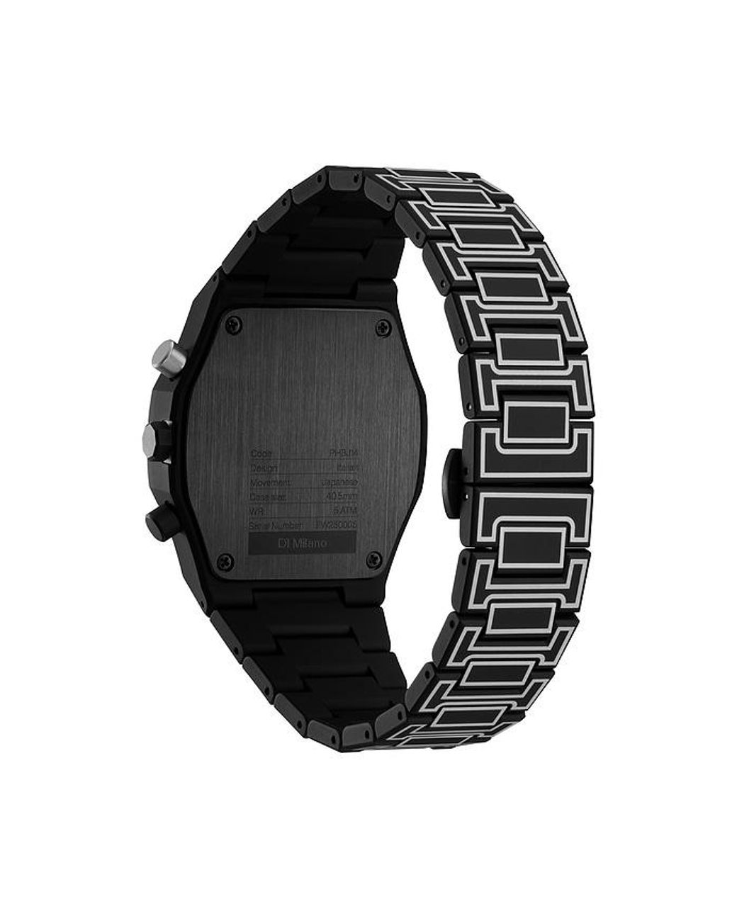 D1 Milano Black Polycarbonate 40.5Mm Watch for men