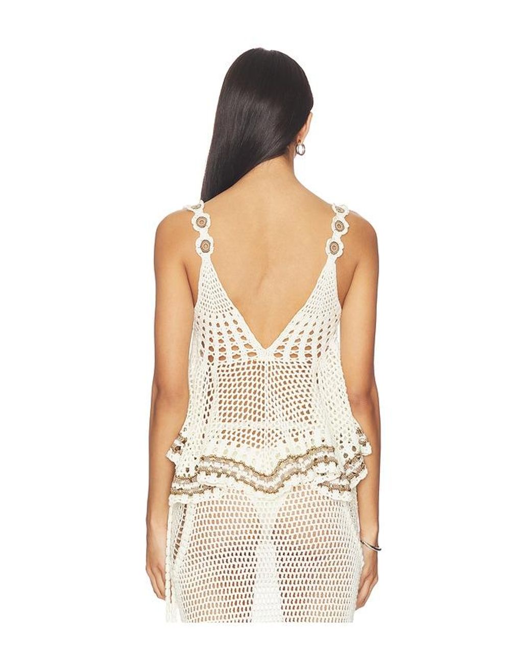 MY BEACHY SIDE Natural Tula Hand-Crocheted Top
