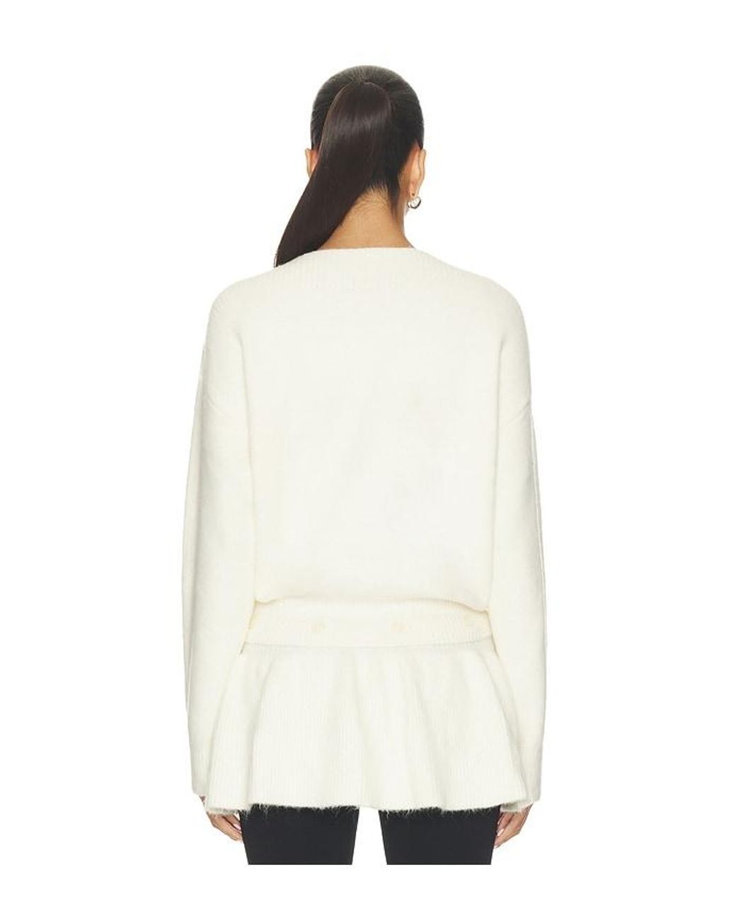 Source Unknown White Corinth Peplum Sweater