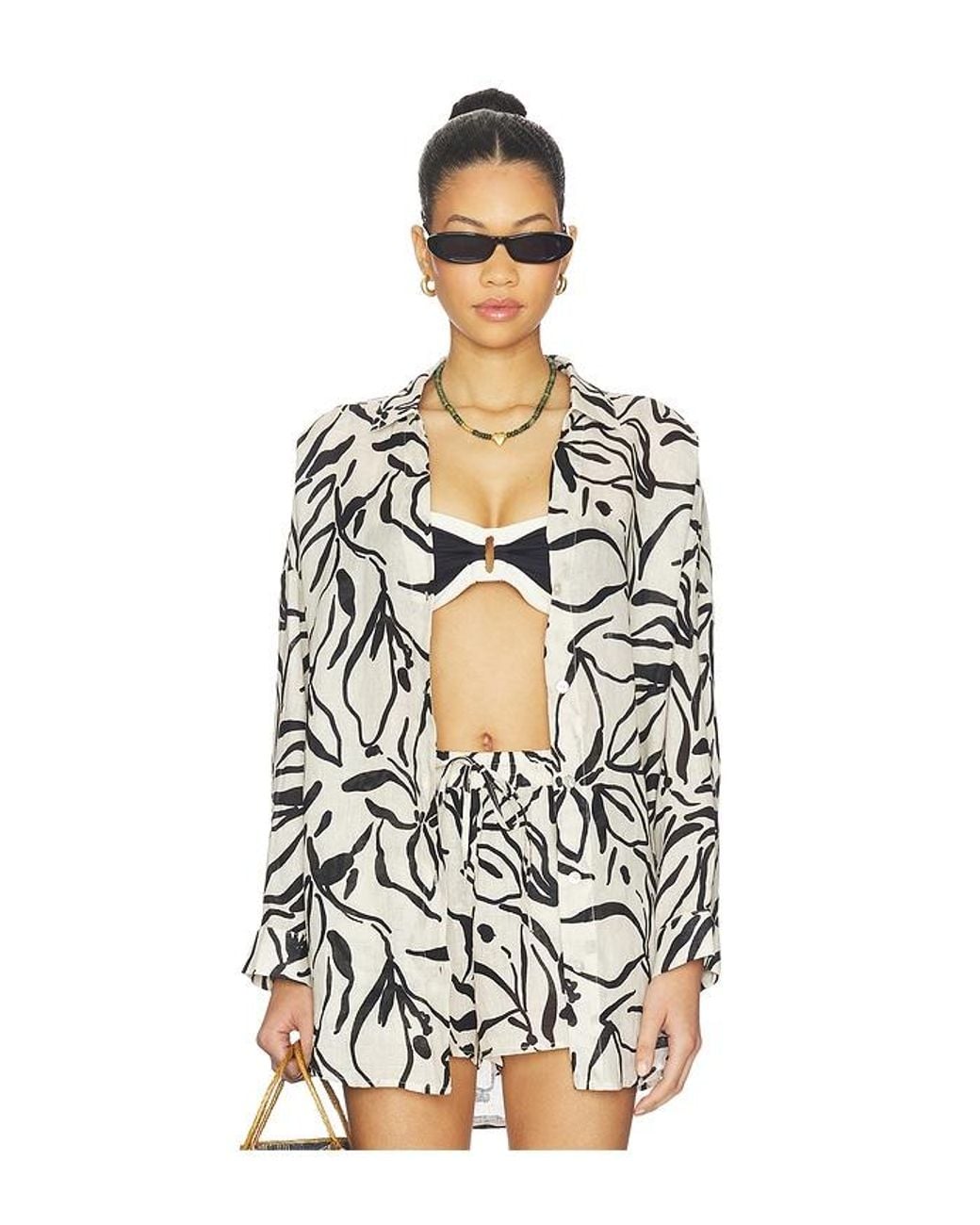LSPACE White Rio Tunic Top