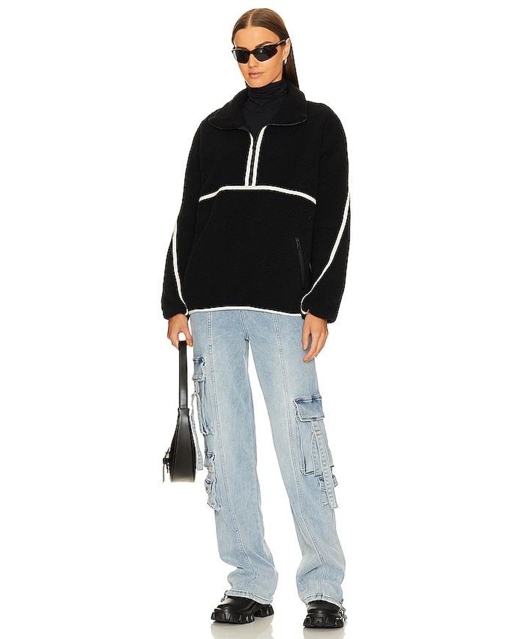 Lamarque Black Helsa Fleece Jacket