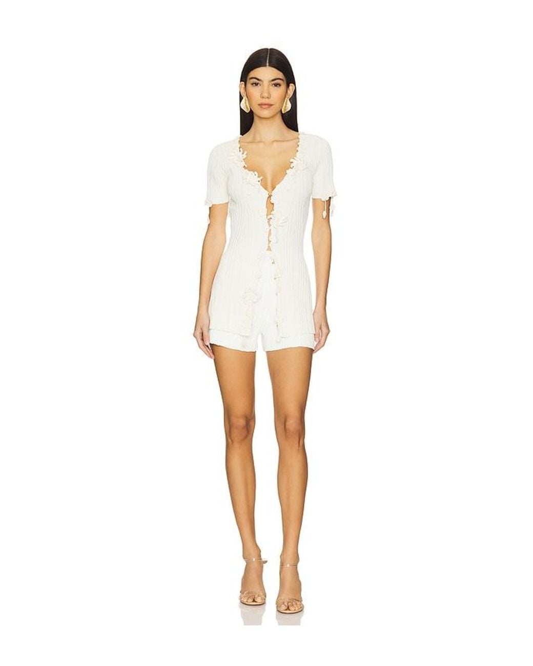 Cult Gaia White X Revolve Bari Knit Short
