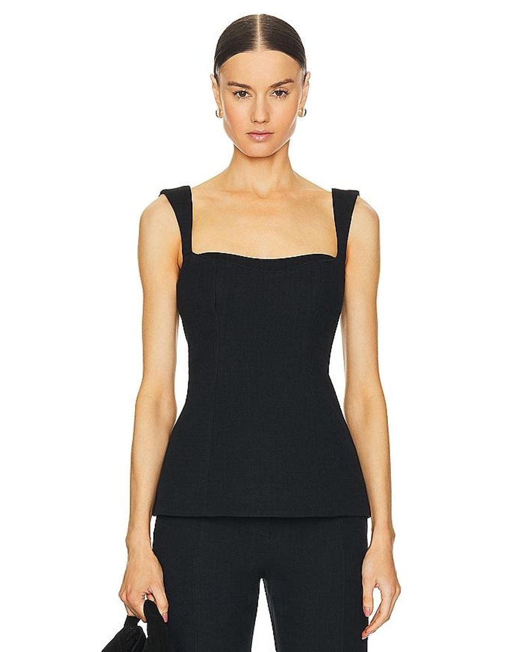 Clea Black Simona Panelled Top
