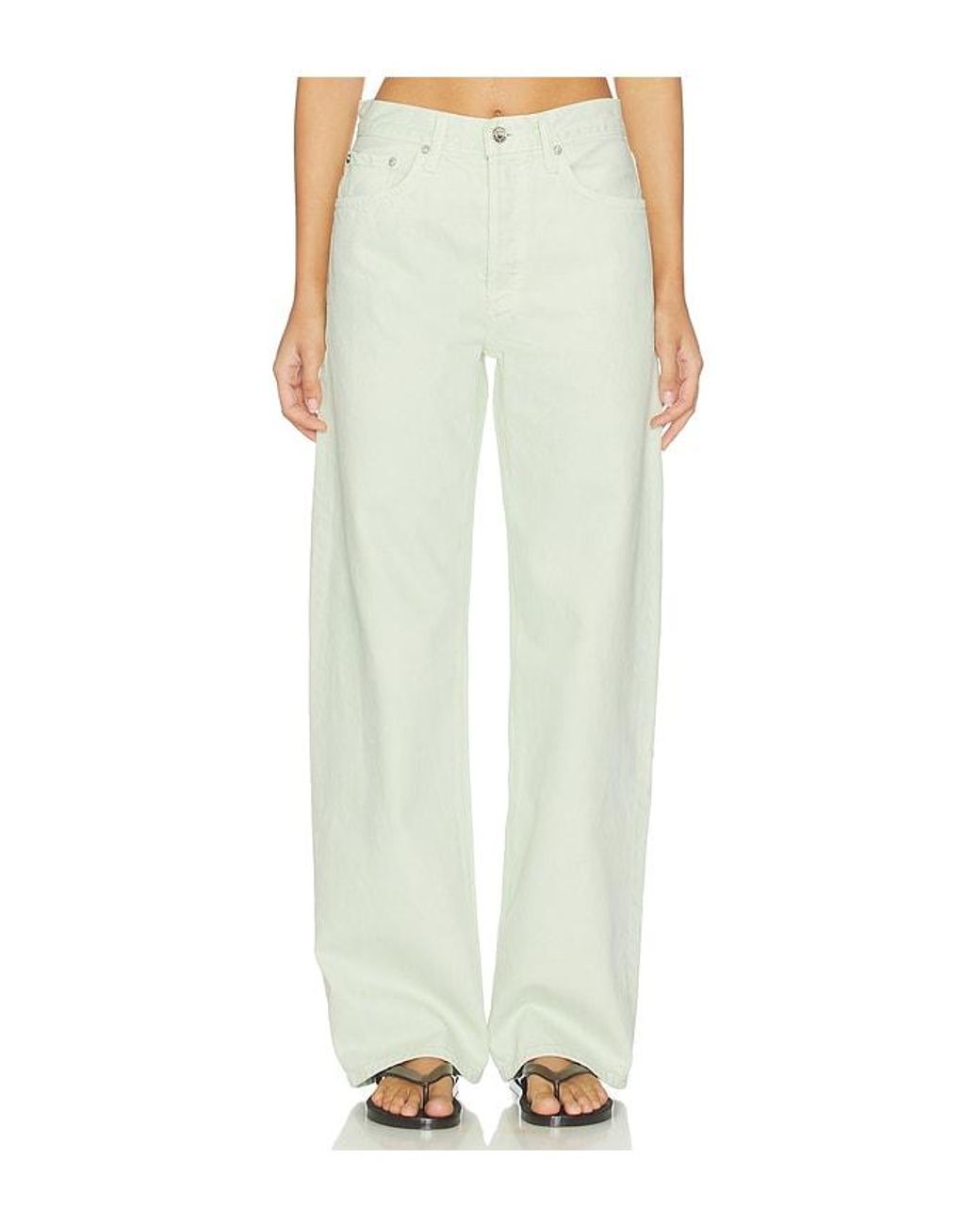 Agolde White Arc Loose Wide Crop Jeans