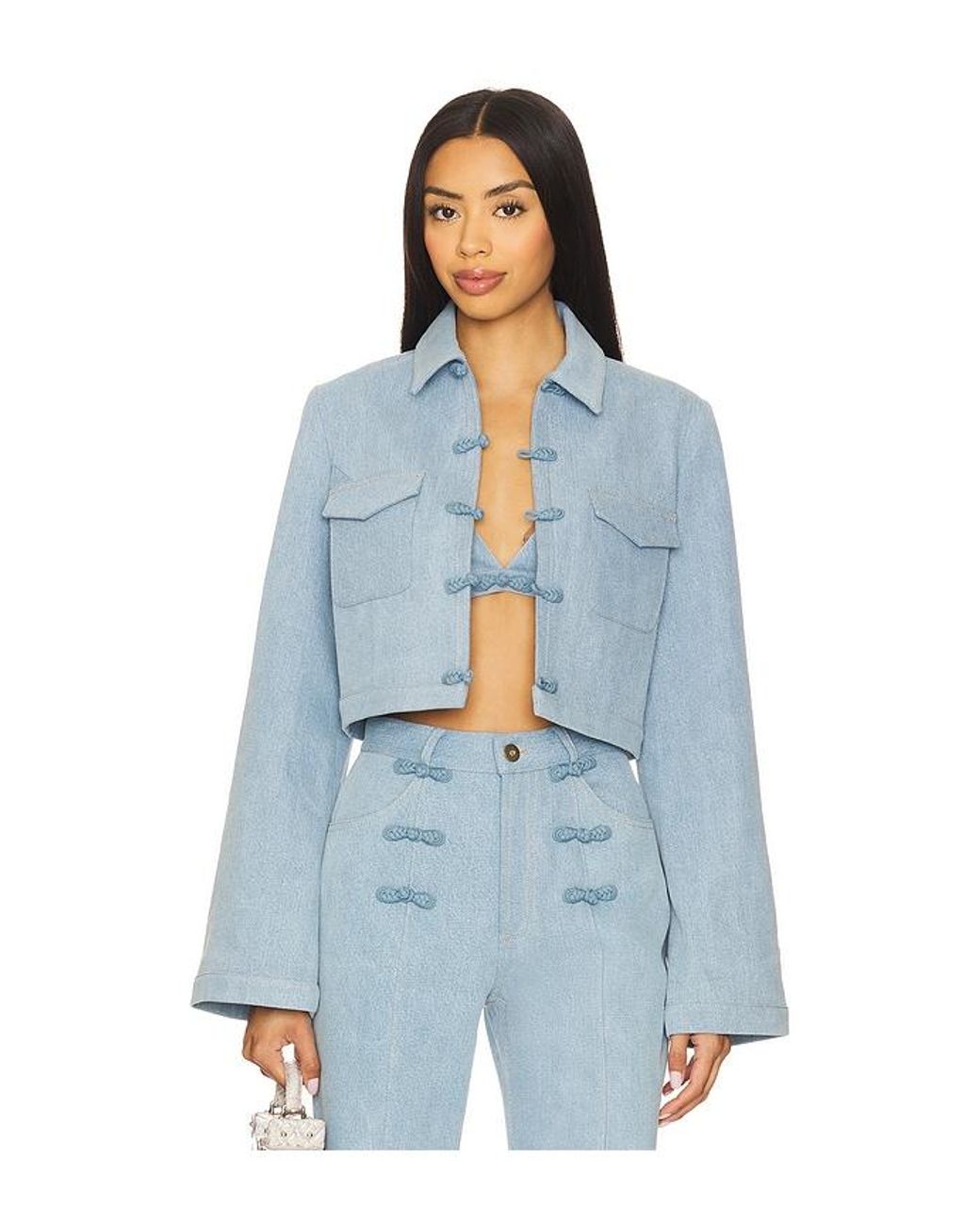 SAU LEE Blue Bambi Denim Jacket