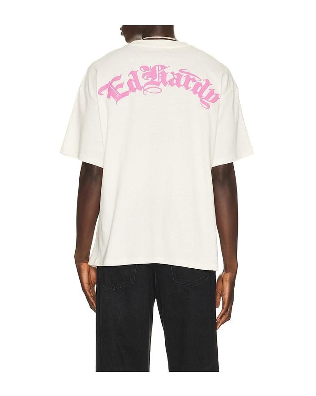 Ed Hardy Gray Panthers Boxy Tee for men