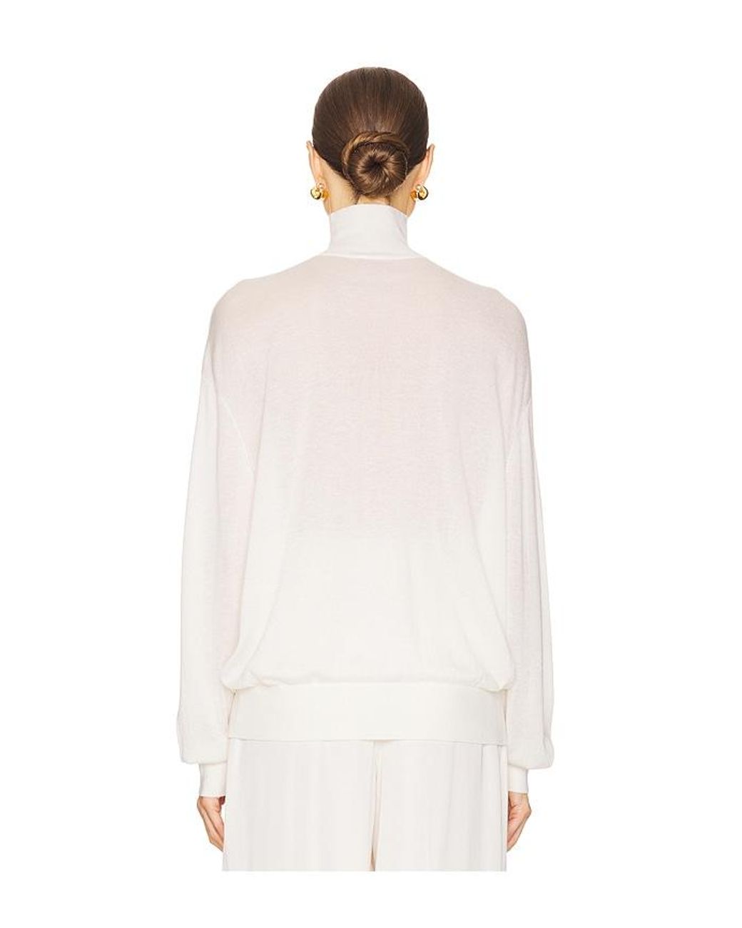 Helsa White Madeira Turtleneck