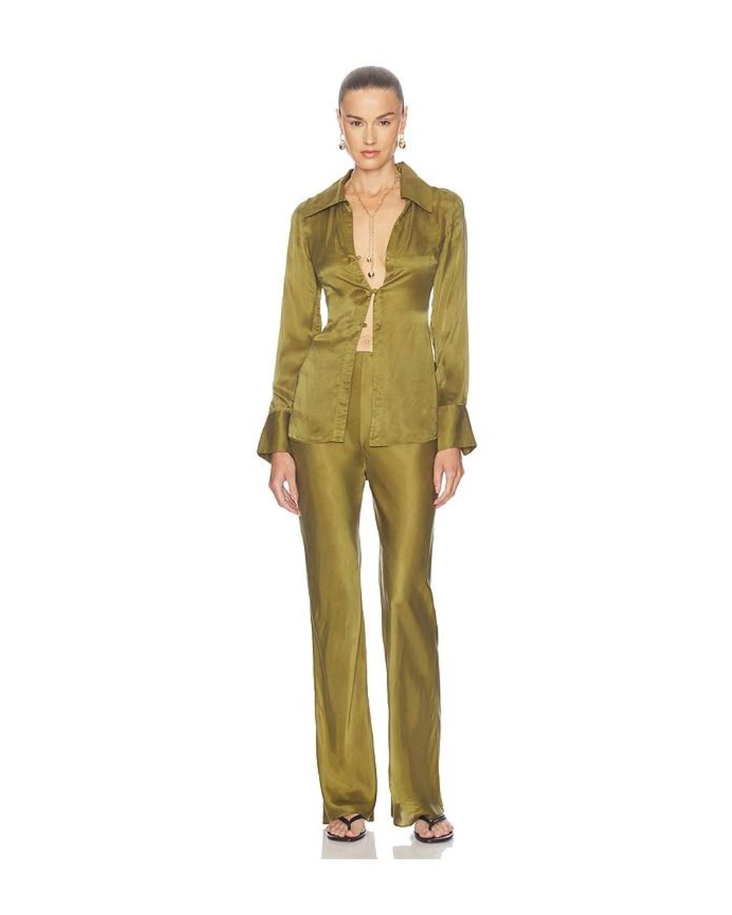SRG Green Sid Cupro Top