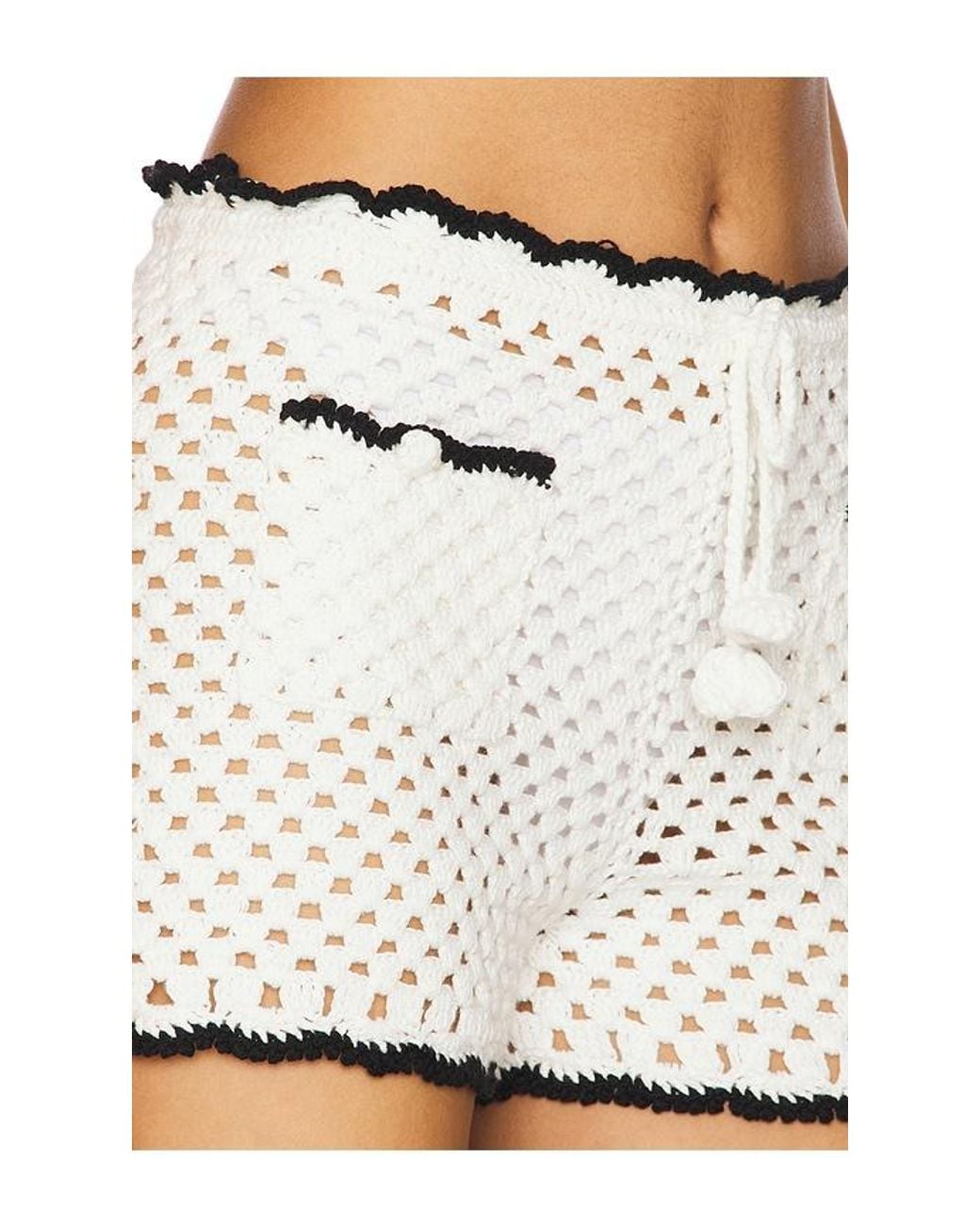Stone Cold Fox White X Revolve Holly Hand Crochet Short