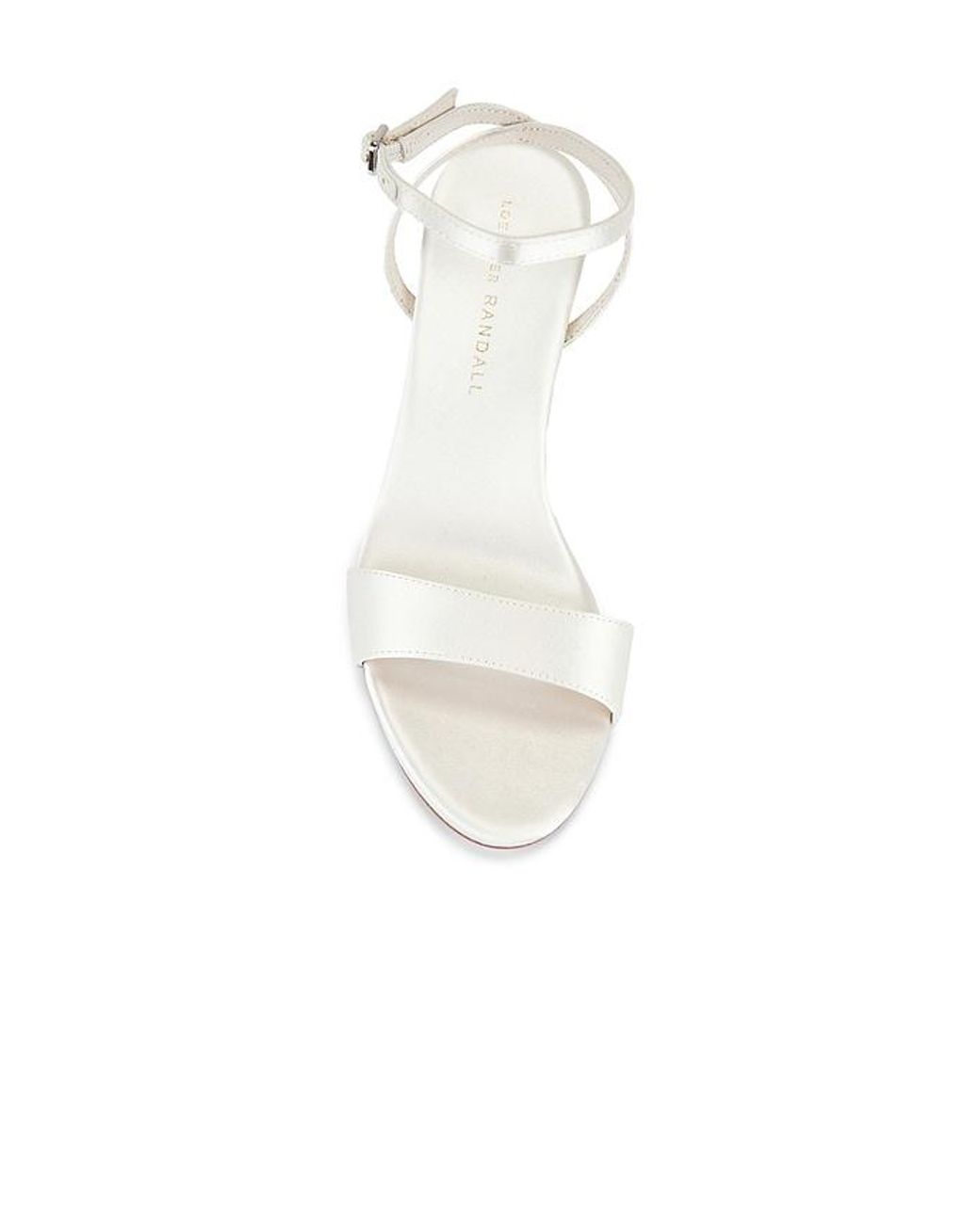 Loeffler Randall White Malia Curved Heel Simple Sandal