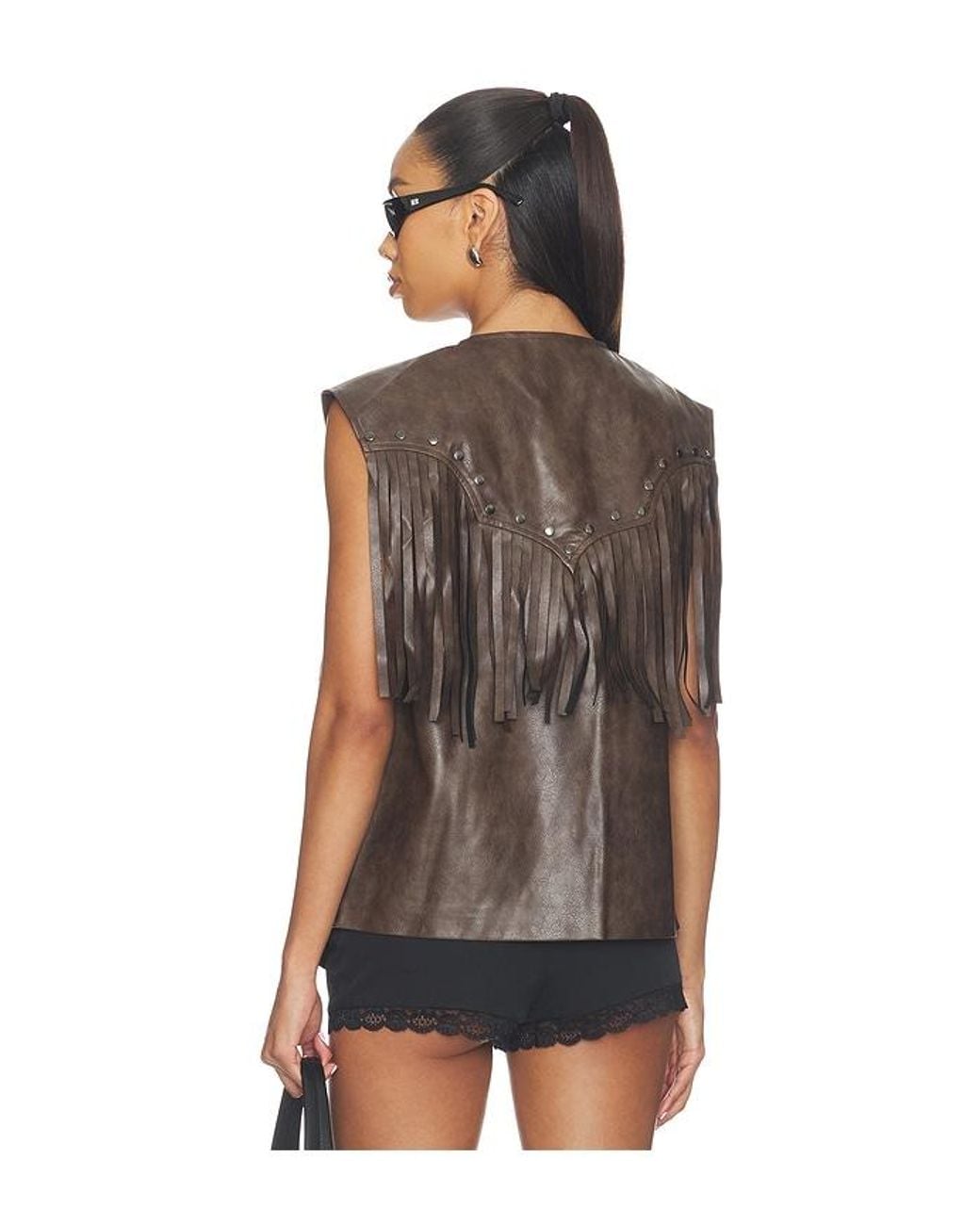 BY.DYLN Brown Rhys Vest Top
