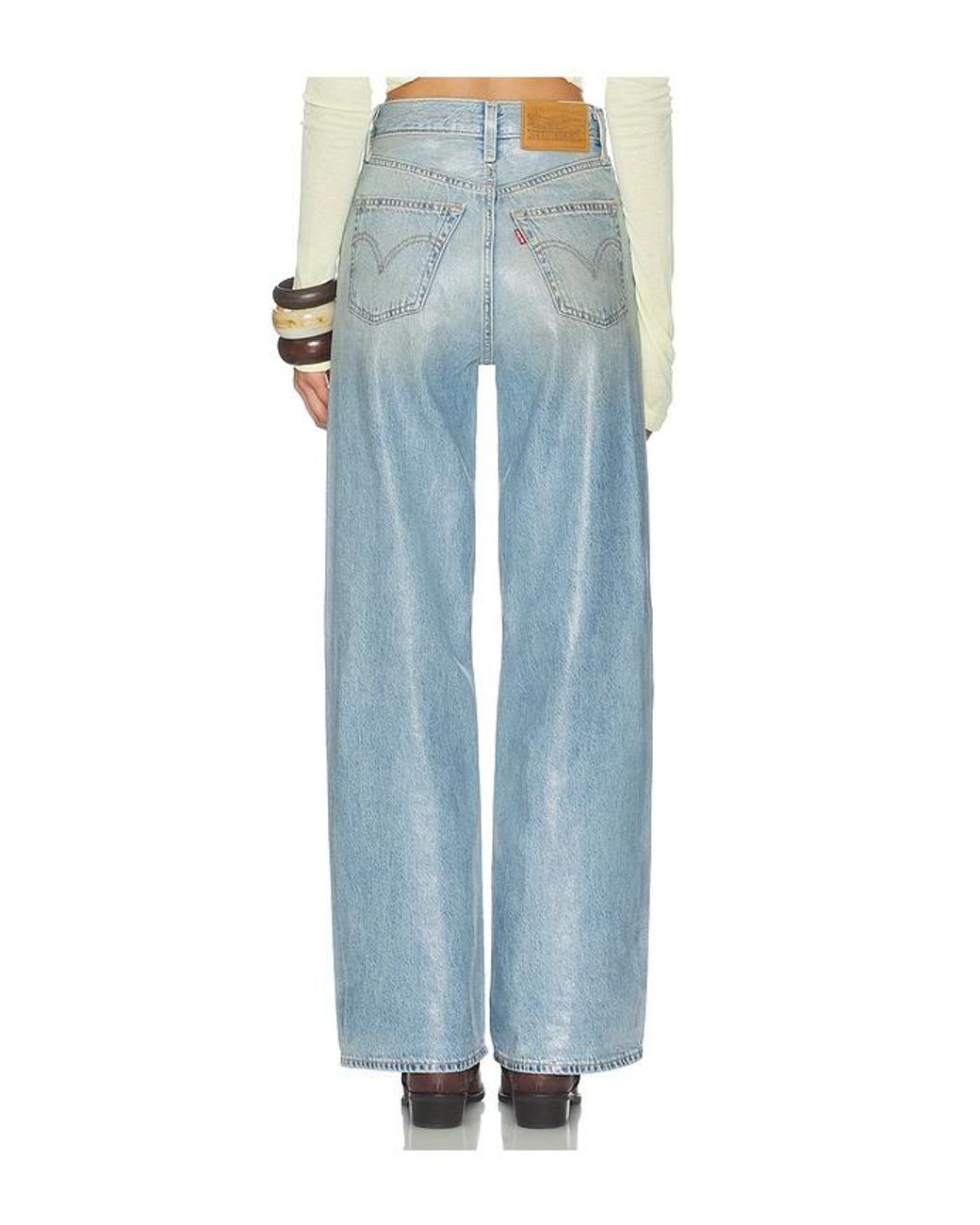 Levi's Blue Ribcage Wide Leg Jeans