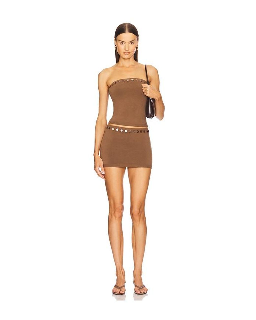 LOBA Brown Clemente Tube Top