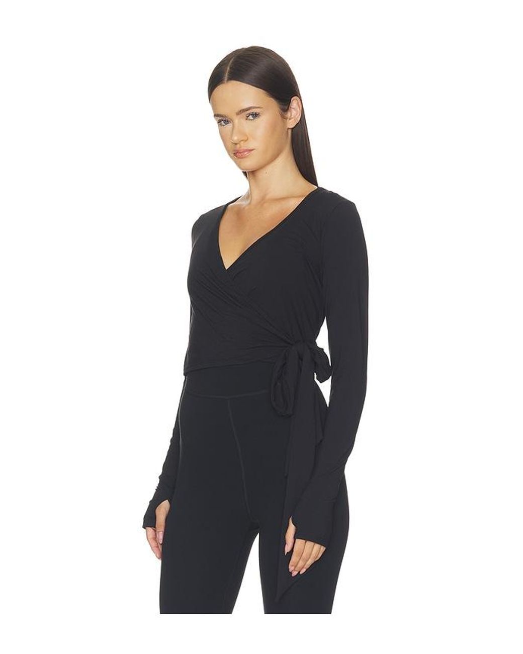Splits59 Black Bella Ariweight Lite Wrap Top