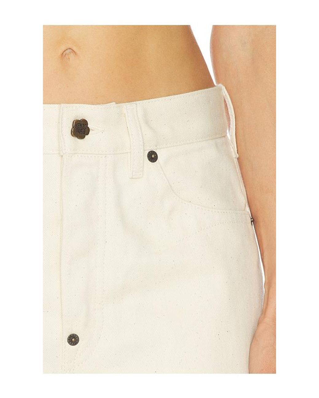 KENZO White Selvedge Raw Denim Pants