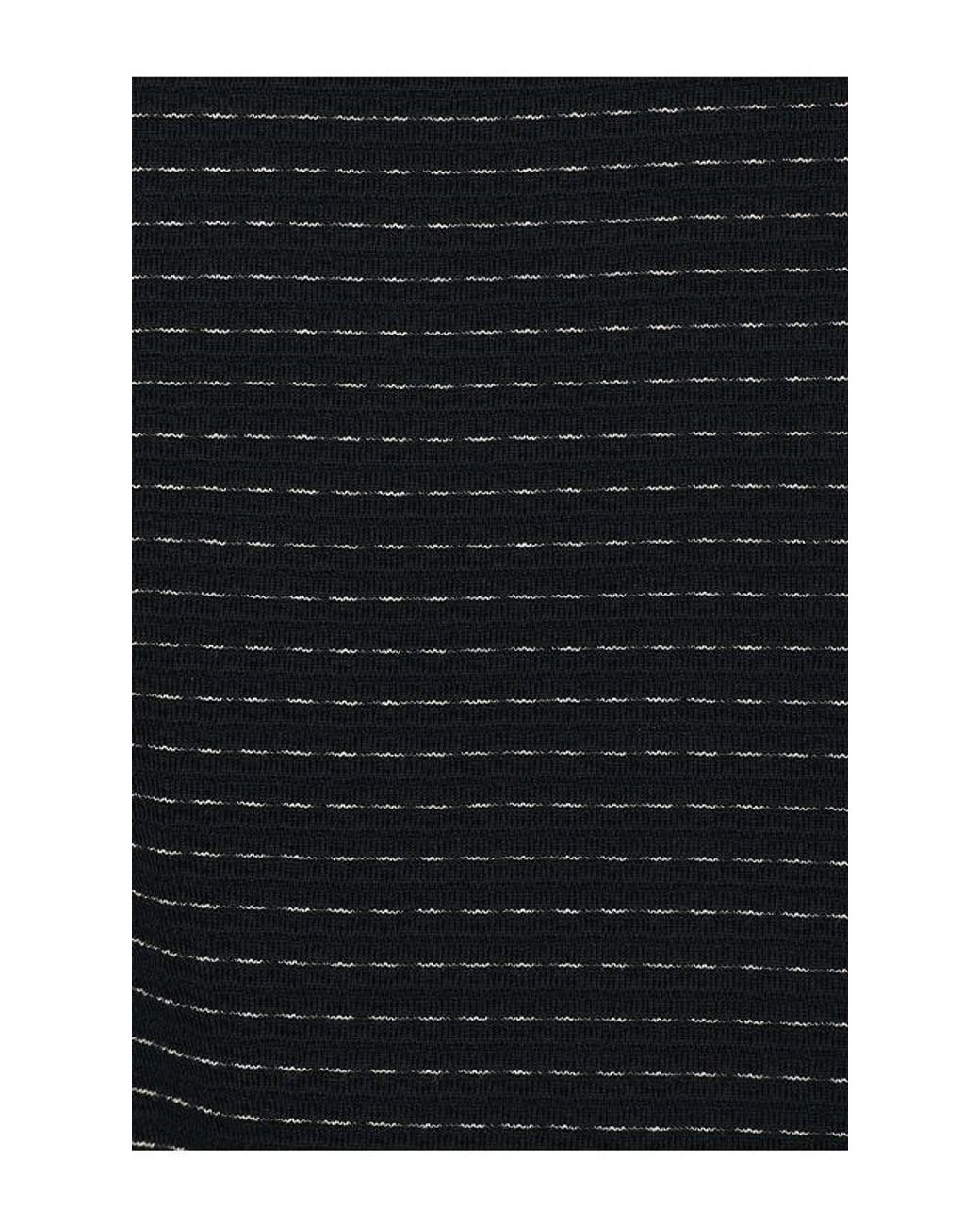 FRAME Black Jacquard Stripe Tee for men