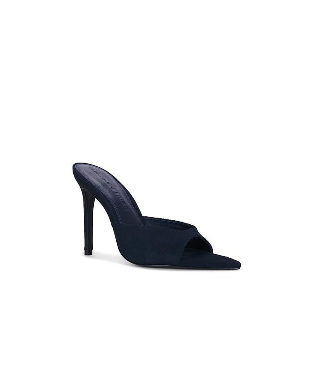Black Suede Studio Blue Brea Mule