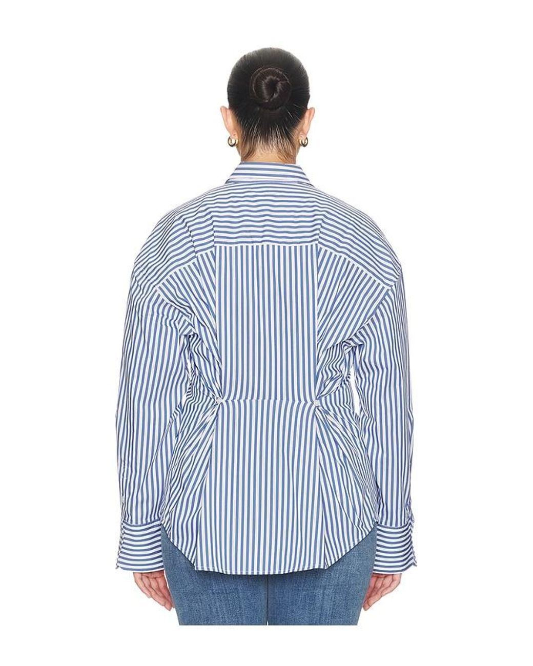 GOOD AMERICAN Blue Oversized Shirt
