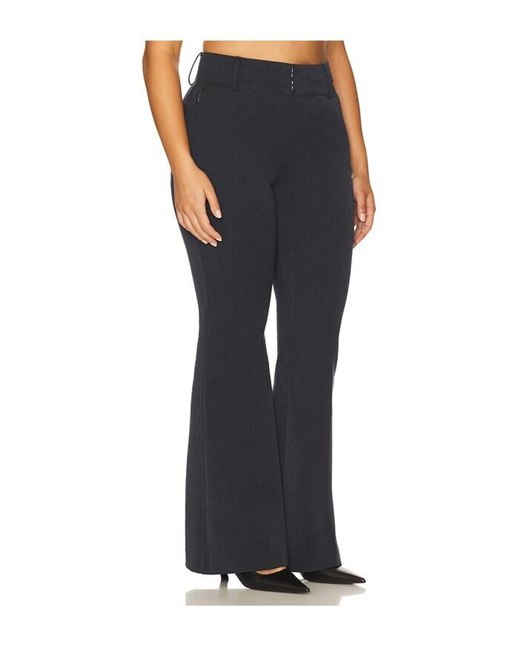 GOOD AMERICAN Blue Essential Suiting Flare Trousers