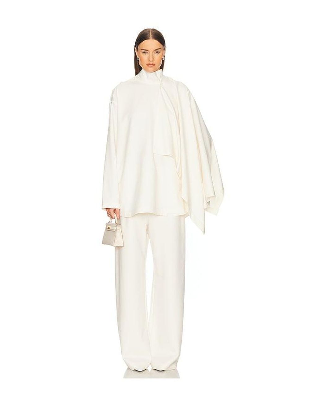 Helsa White The Detachable Scarf Top
