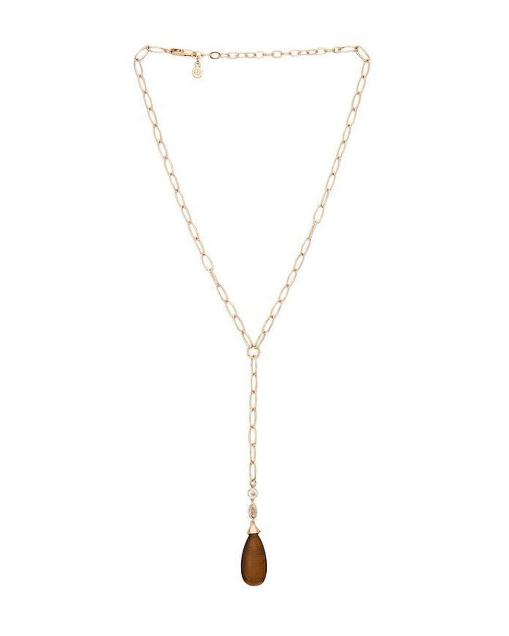 Ettika Multicolor Teardrop Stone Lariat