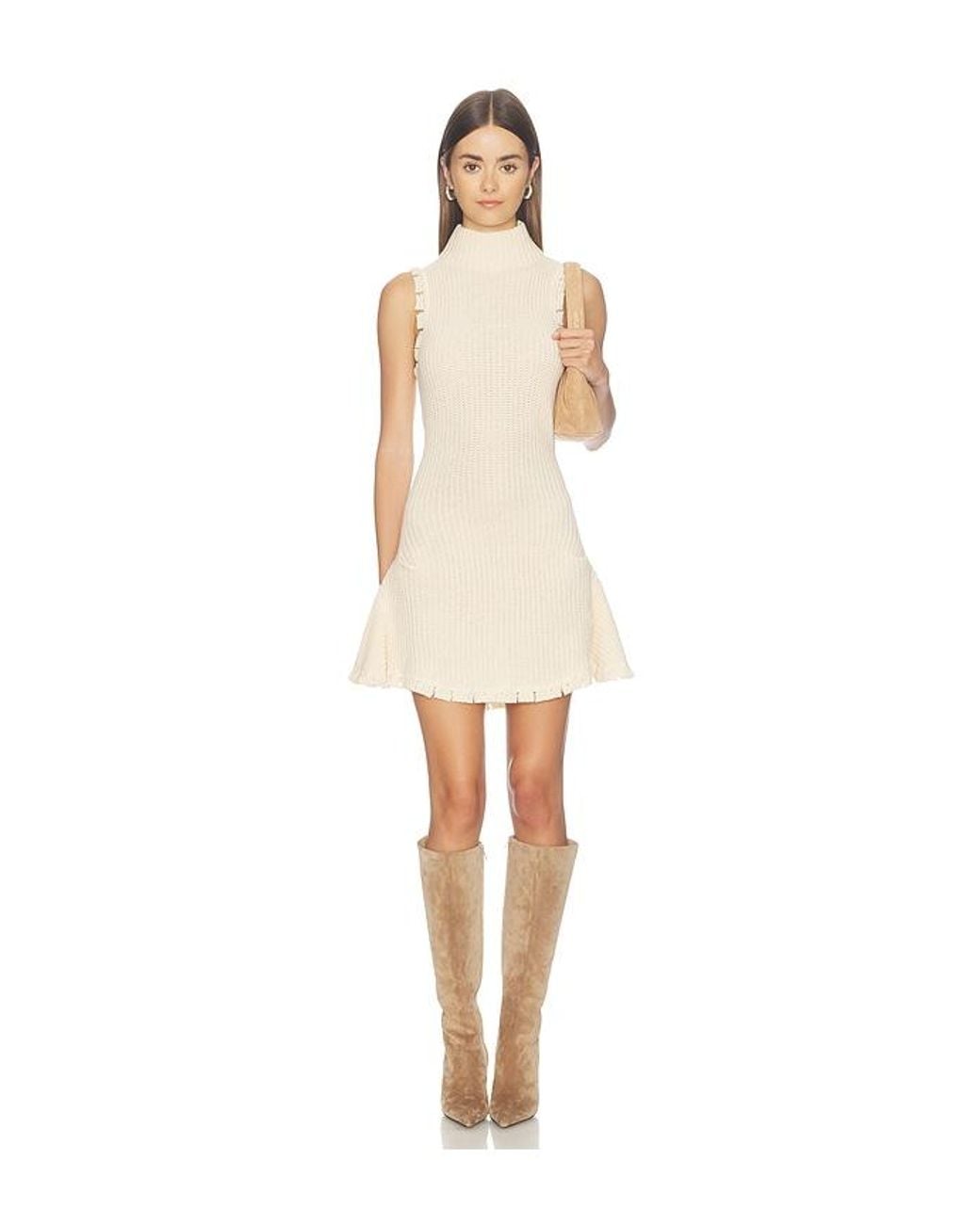 MORE TO COME Natural Kadence Mini Dress