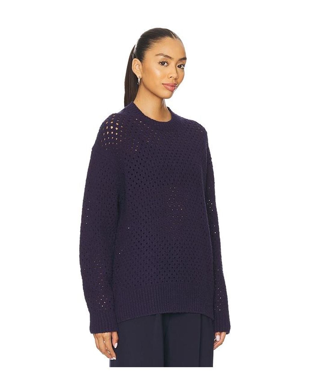 Varley Blue Grady Boucle Knit Sweater