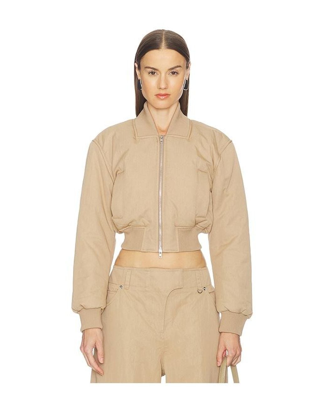 Camila Coelho Natural Maiara Bomber Jacket