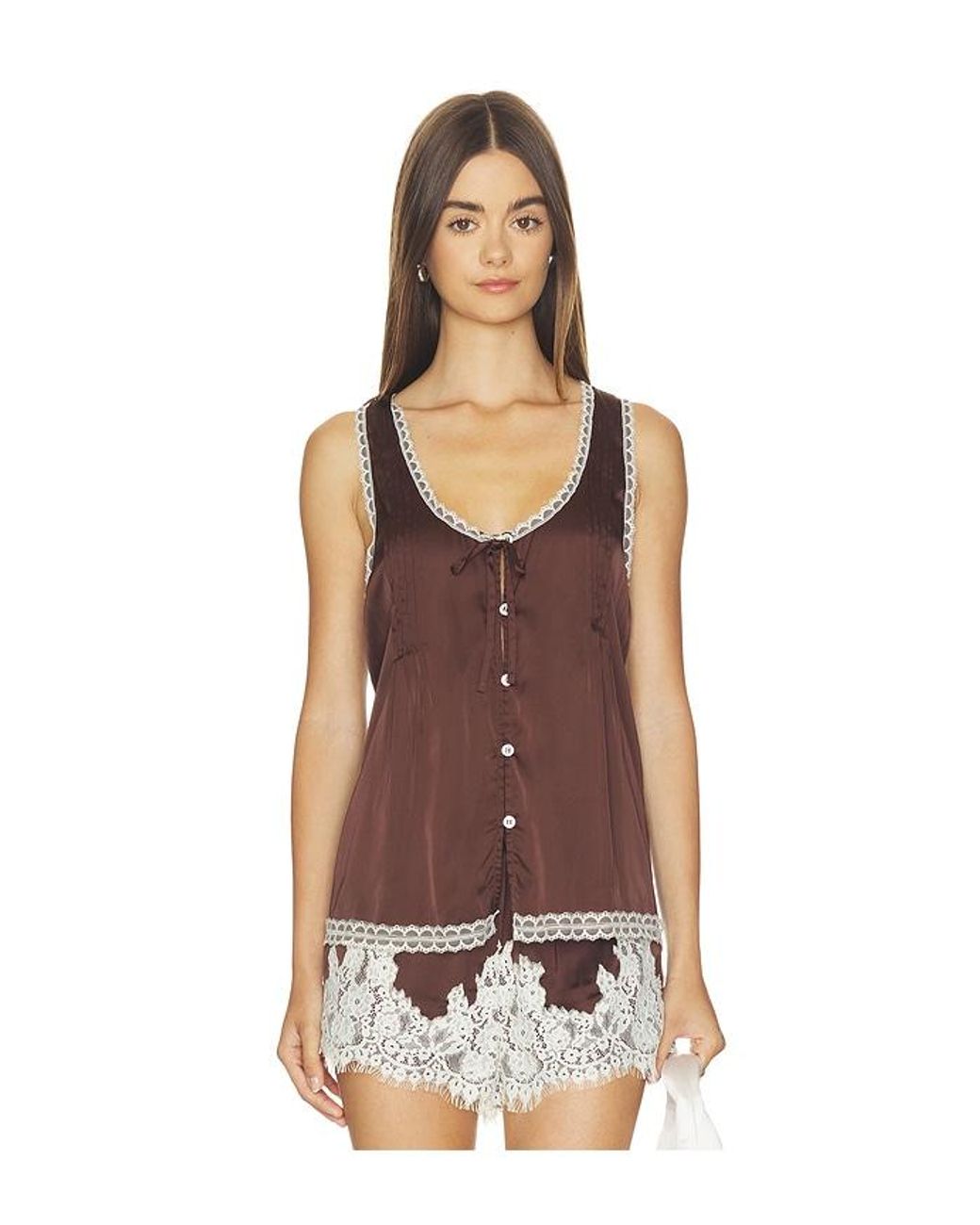 Show Me Your Mumu Brown Sandra Top