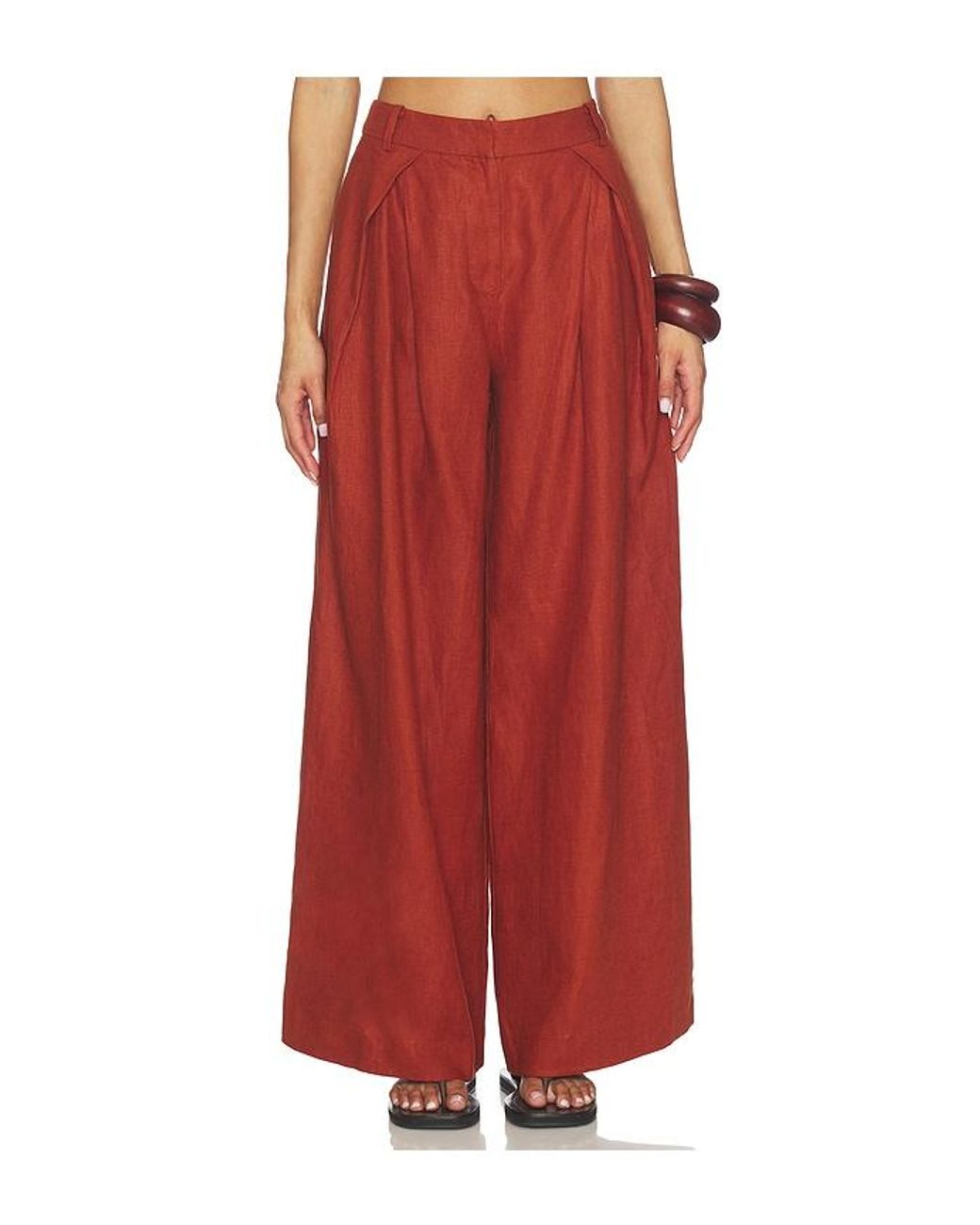 Faithfull The Brand Red Sofia Trouser
