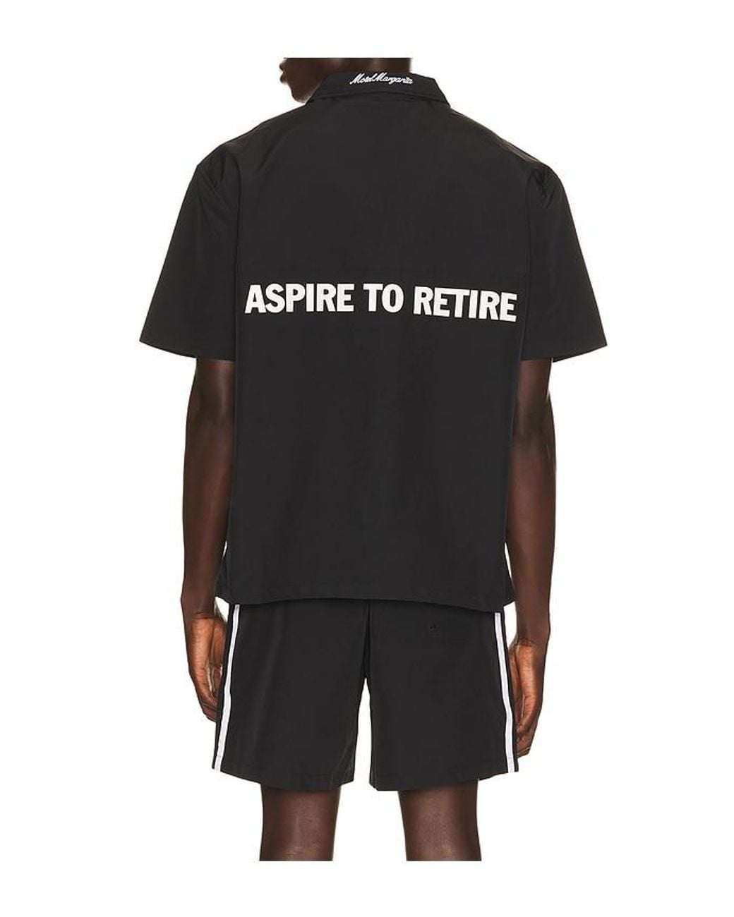 Motel Margarita Black Squal Quarter Zip Shirt for men