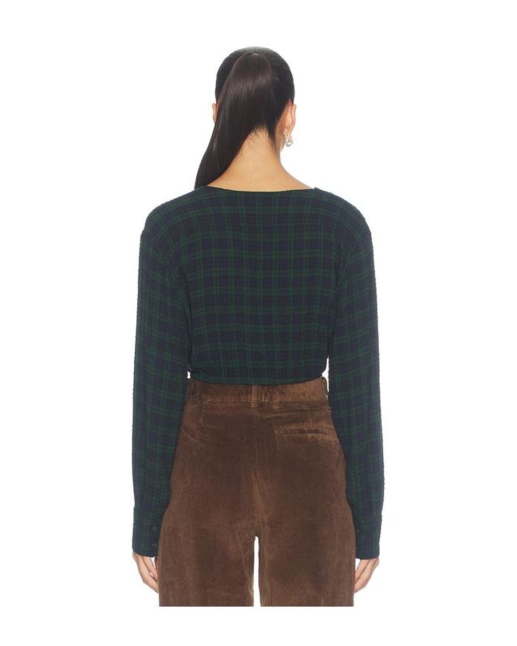 GOOD AMERICAN Multicolor The Crinkle Cinched Shirt