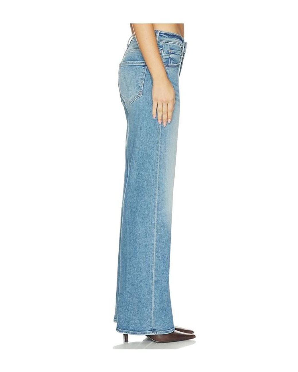 Mother Blue The Mid Rise Lasso Sneak Jeans