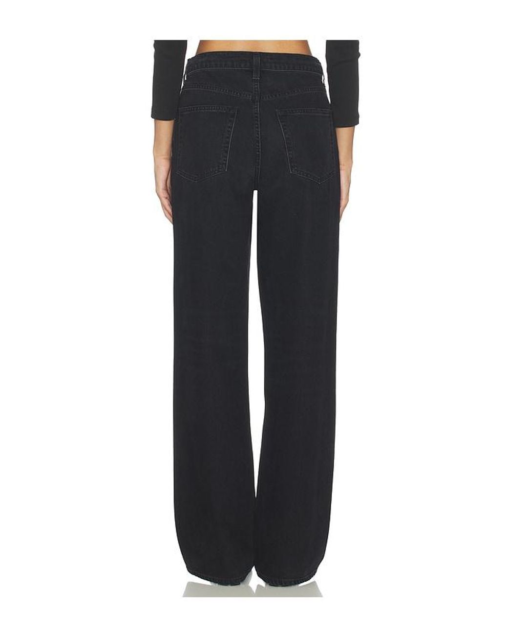 GRLFRND Black Bella Low Rise Boyfriend Drawstring