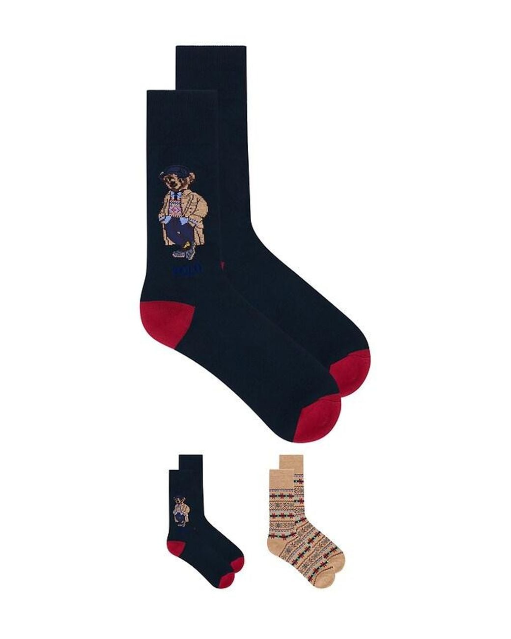 Polo Ralph Lauren Blue Litchfield Bear Slack Socks 2-Pack for men