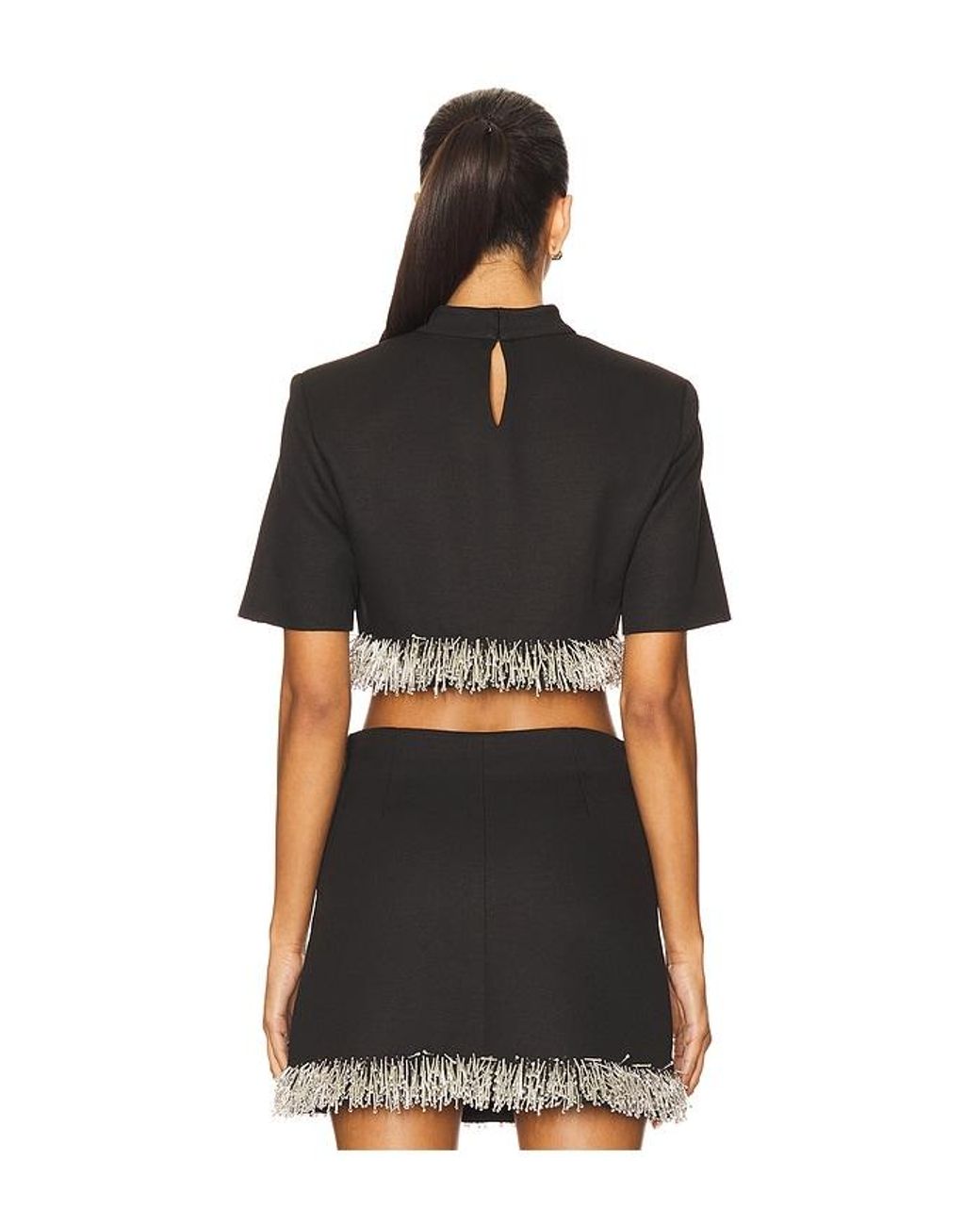 Jonathan Simkhai Black Jalen Cropped Top