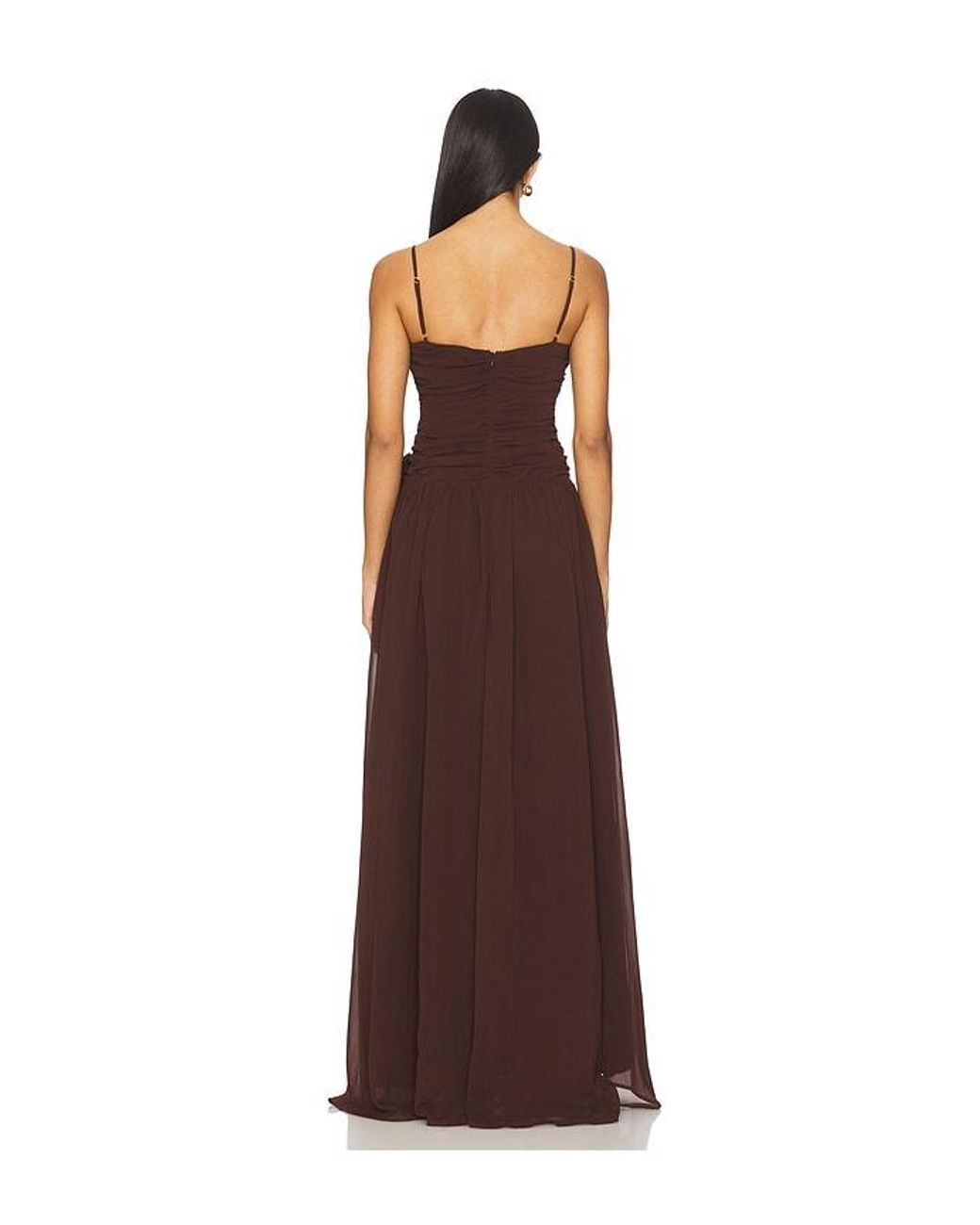 Runaway the Label Brown Danika Maxi Dress