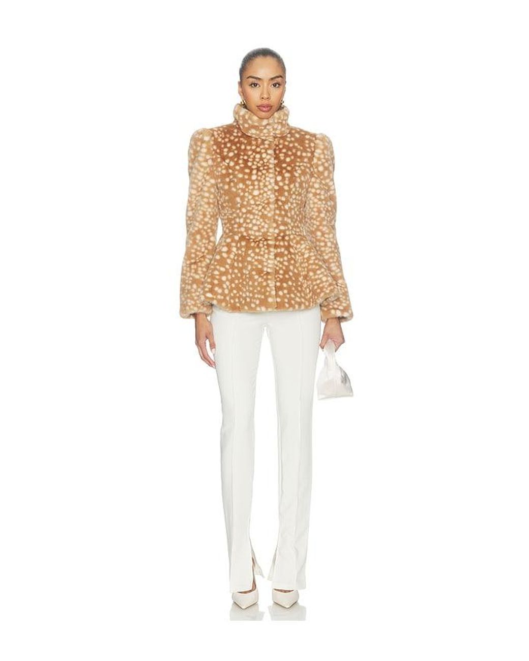 Lovers + Friends Natural Bambella Faux Fur Jacket