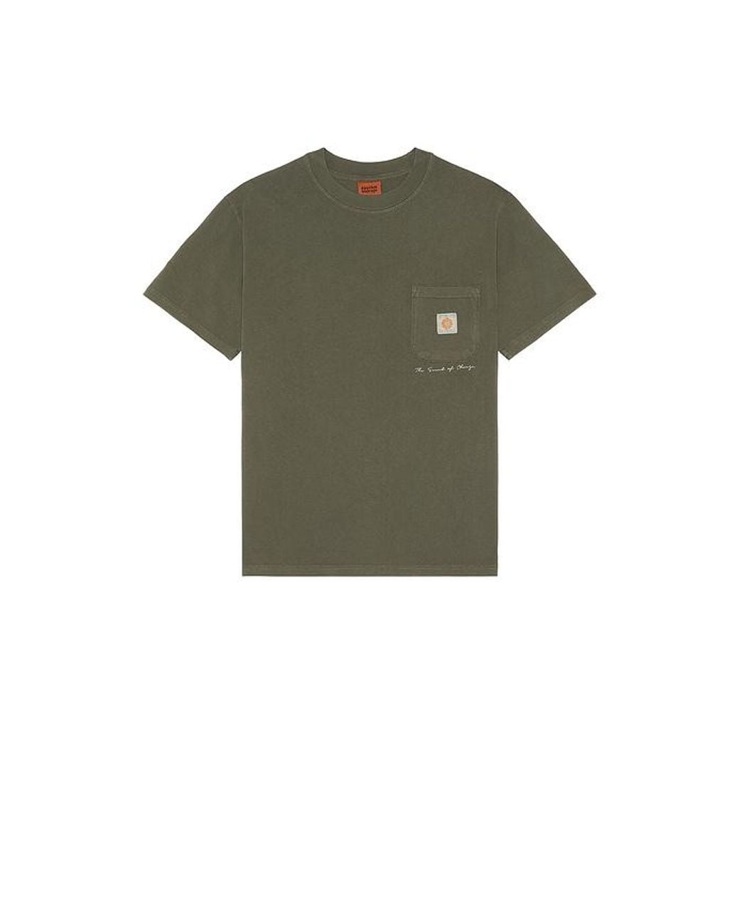 Rhythm Green Vintage Pocket T-Shirt for men