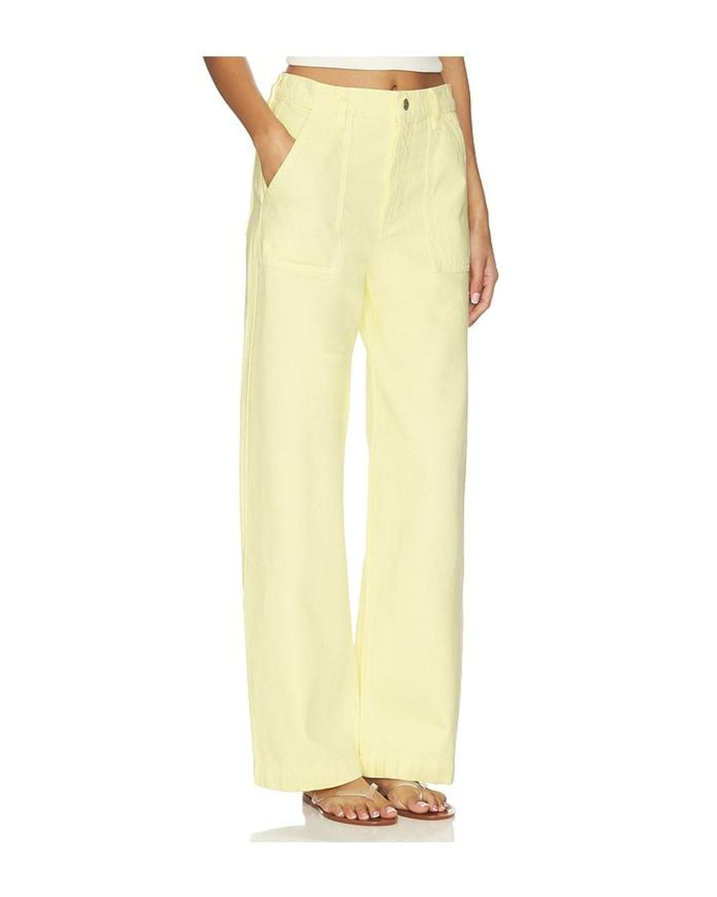 FRAME Yellow The Bow Cargo Jean