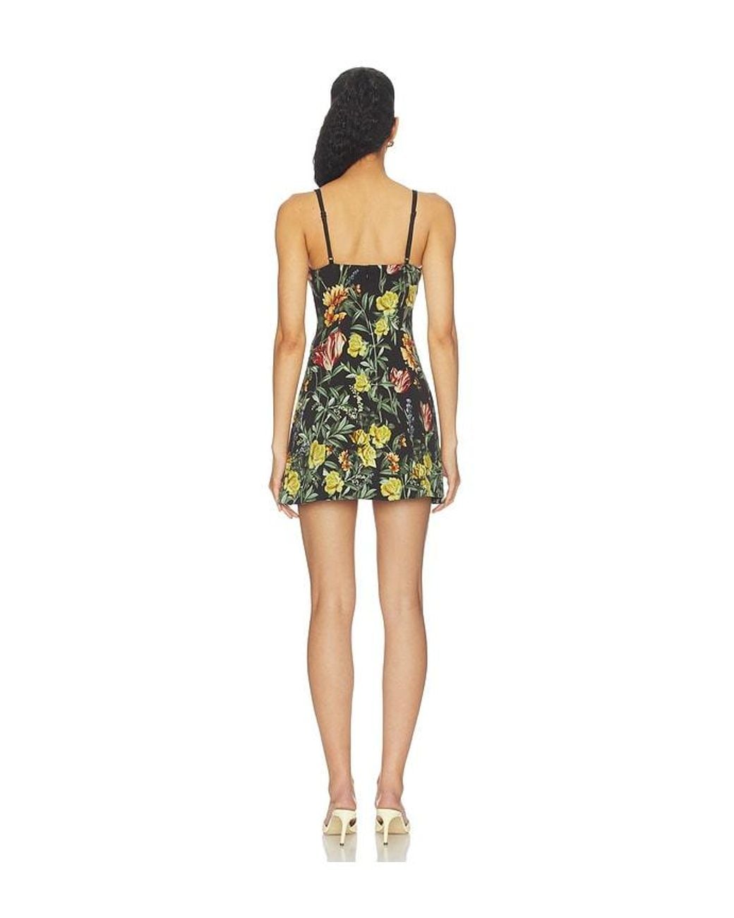 Alice + Olivia Multicolor Julia Scoop Neck Mini Dress
