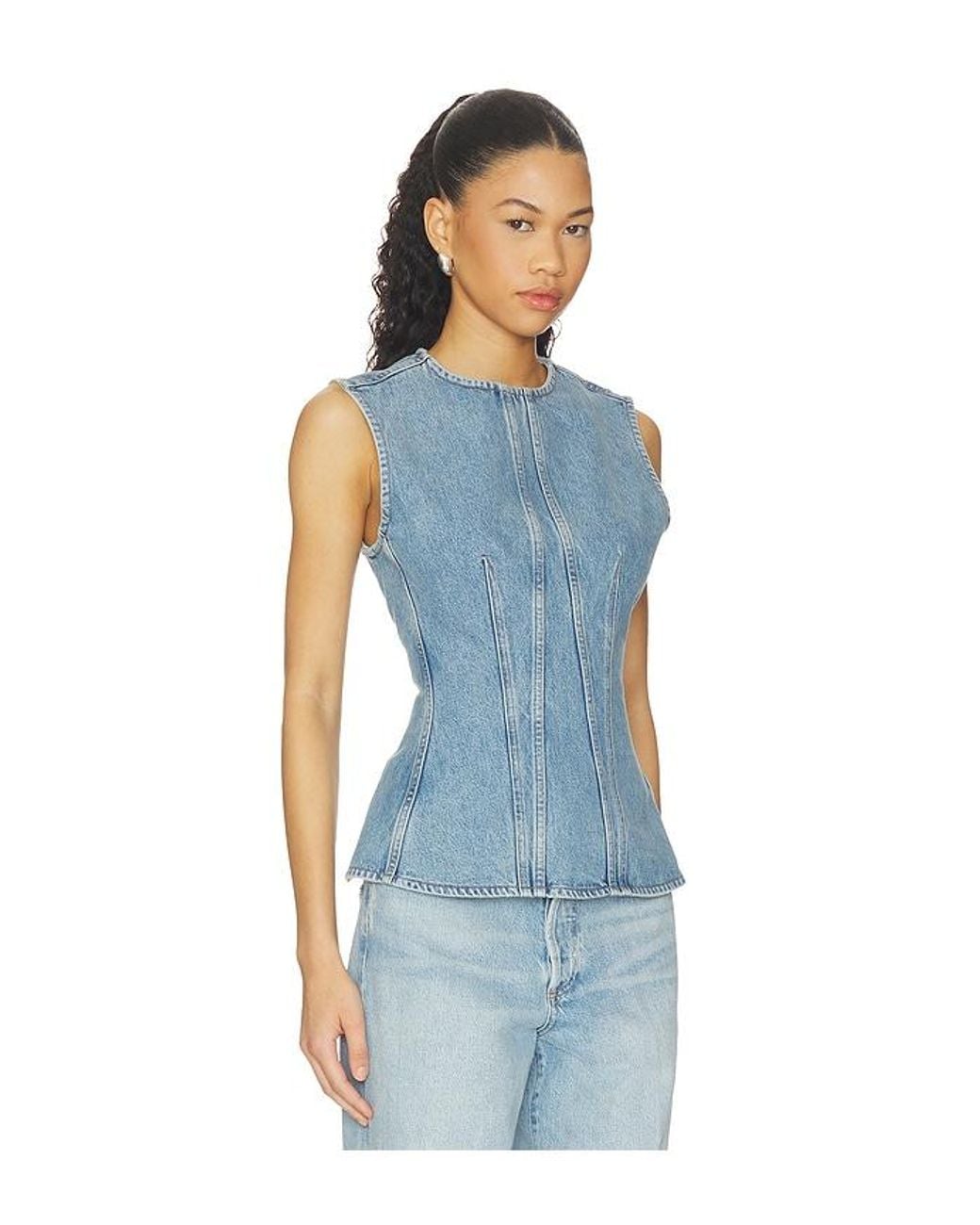 Agolde Blue Corbin Shell Top