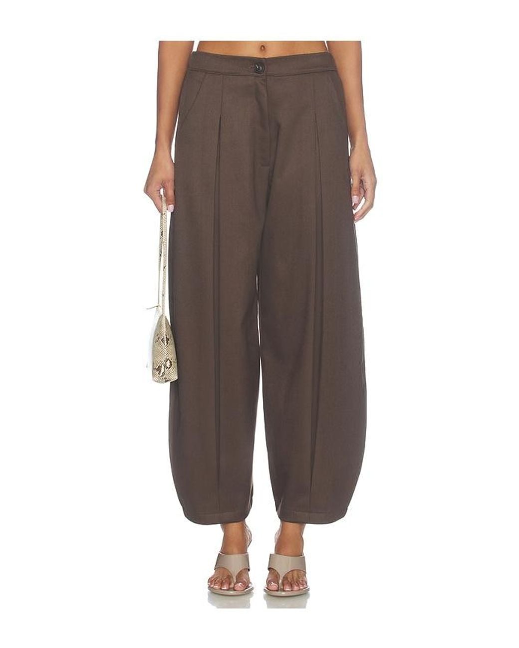 Source Unknown Brown Mika Tuck Trousers