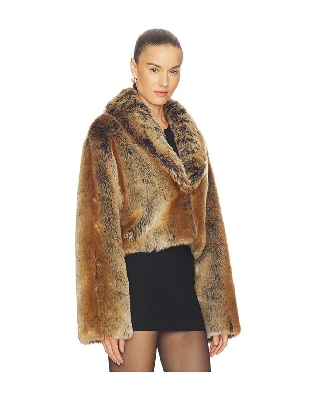 Lovers + Friends Brown Cropped Ernie Coat