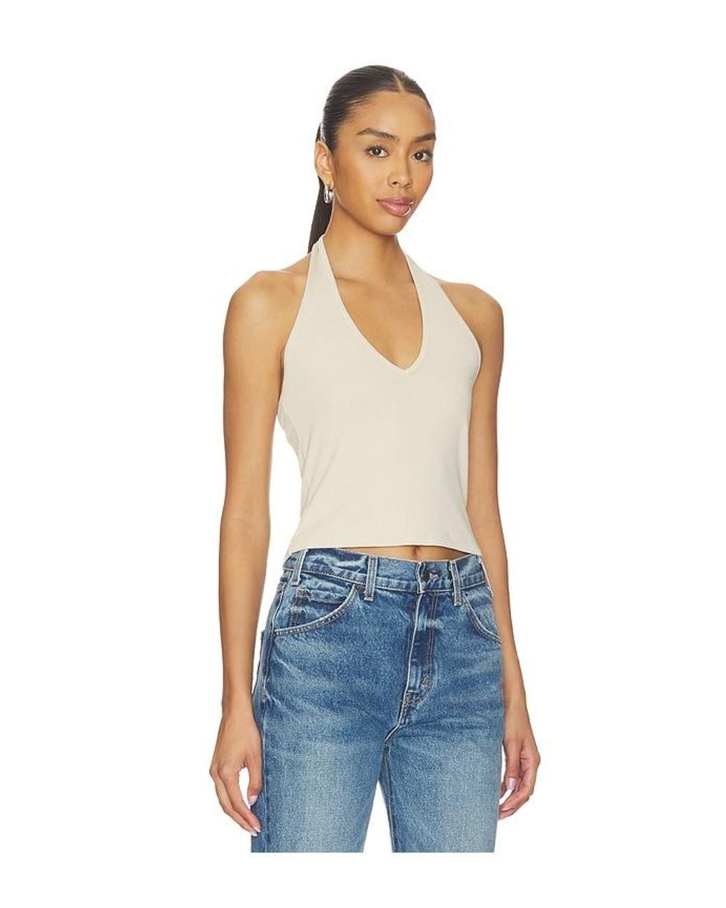 Nili Lotan Blue Britt Halter Top